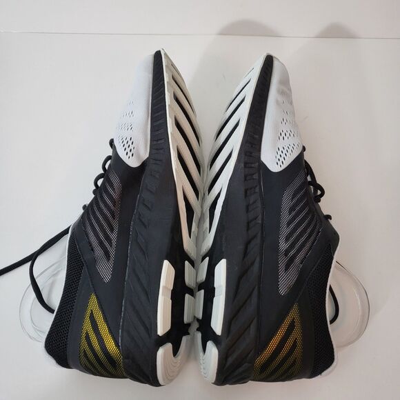 ASICS Sneakers Mens 14 FuzeX Lyte Shoes Black White Gold Athletic Casual Lace Up - Picture 5 of 9